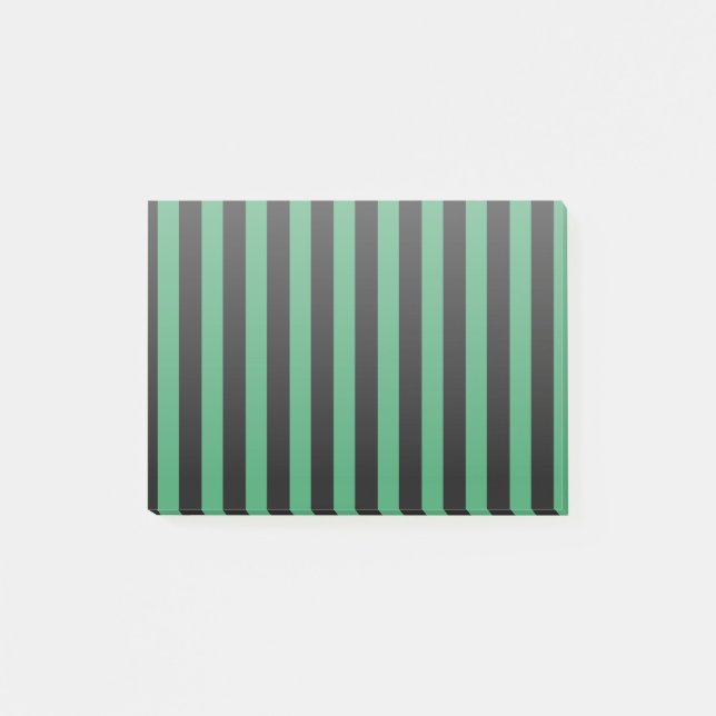 Green and black candy stripes post-it notes (Front)