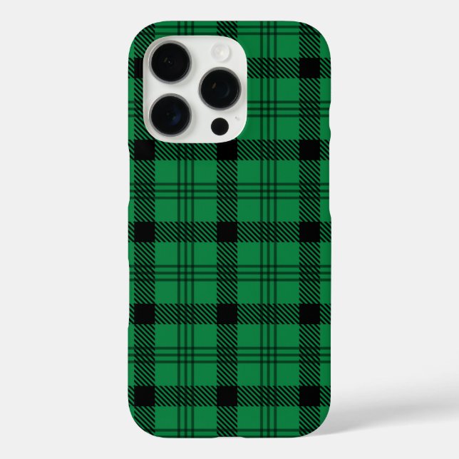Green and Black Cosy Plaids Case-Mate iPhone Case (Back)