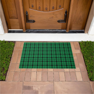 Green and Black Cosy Plaids Doormat