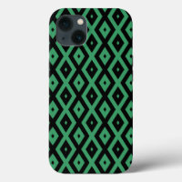 Green and black diamond pattern Case-Mate iPhone c