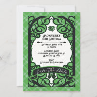 Green and Black Gated Rose Princess Birthday