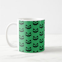 Green and Black Jack-o-lantern pumpkin face