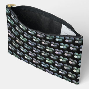 Green And Black Lawn Bowls Pattern, Accessory Pouch