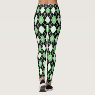 Green and Black Leggings