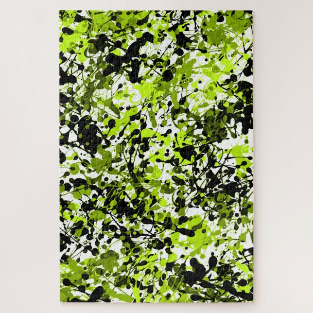 Green and Black Microgreens Jigsaw Puzzle (Vertical)