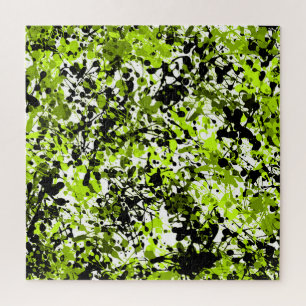 Green and Black Microgreens Jigsaw Puzzle