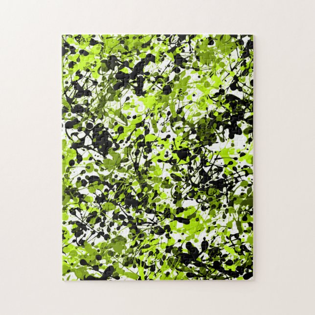 Green and Black Microgreens Jigsaw Puzzle (Vertical)