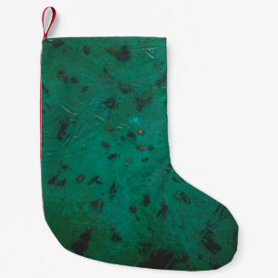Green and black paint small christmas stocking