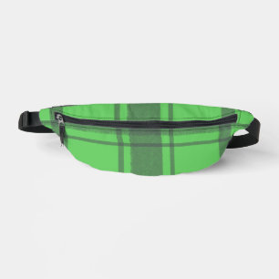 Green and Black Plaid Fanny Pack