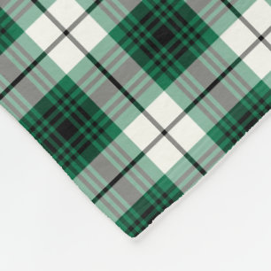 Green and Black Plaid Lamont Clan Dress Tartan Fleece Blanket