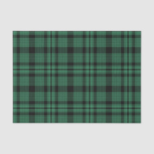 Green and Black Plaid Pattern Tissue Paper