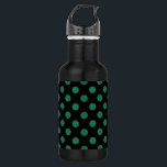 Green and black polka dots 532 ml water bottle<br><div class="desc">Green and black polka dots</div>