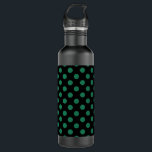 Green and black polka dots 710 ml water bottle<br><div class="desc">Green and black polka dots</div>