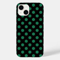Green and black polka dots 