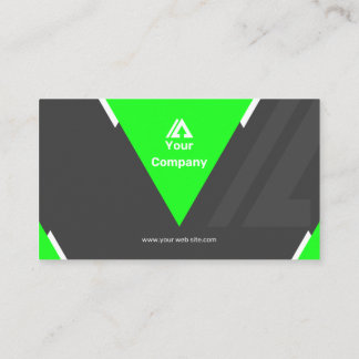 Green and Black Professional Plain Business Card
