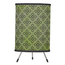 Green and Black Retro Pattern Tripod Lamp
