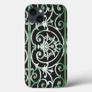Green and black scrollwork pattern Case-Mate iPhon iPhone 13 Case