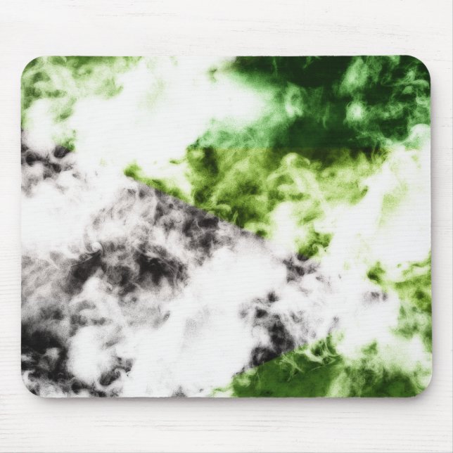 Green and black smokey Mouse Pad (Front)