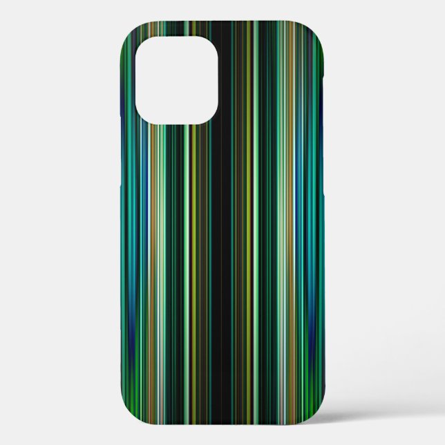 Green and black striped pattern Case-Mate iPhone c Case-Mate iPhone Case (Back)