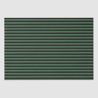 Green and Black Stripes Tissue Paper