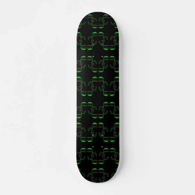 Green and Black Venus Flytrap Skateboard (Front)