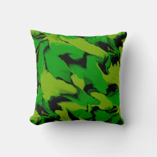 Green and Black Wavy Cushion