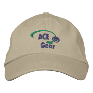 Green and Blue Ace Gear Embroidered Hat