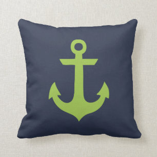 Green and Blue Anchor Cushion