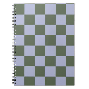 Green and Blue Checkered Notebook