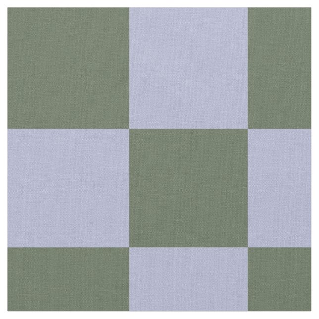 Green and Blue Checkered Pattern Fabric (Close Up)