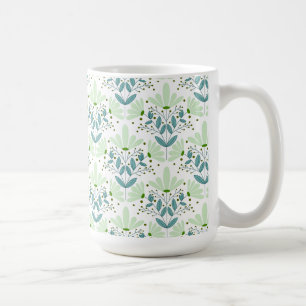 Green and blue daisy dreams floral mug