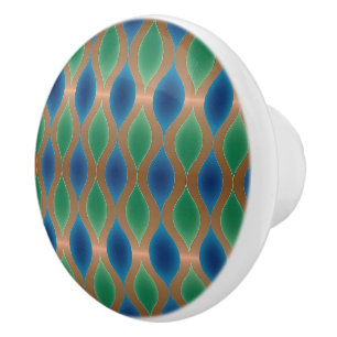 Green and Blue Design Drawer Handle Pulls Knobs