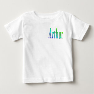 Green And Blue Designed Arthur Name, Baby T-Shirt
