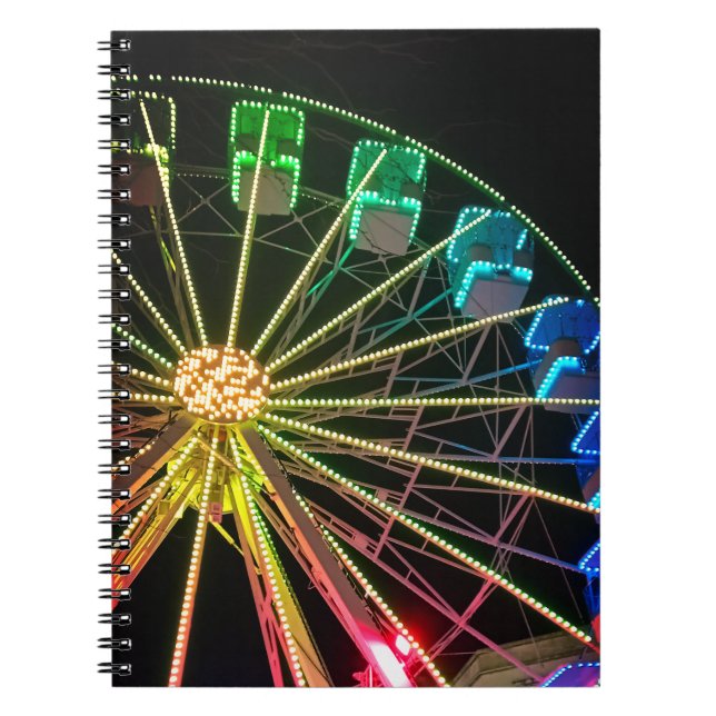 Green and blue Ferris wheel Notebook (Front)