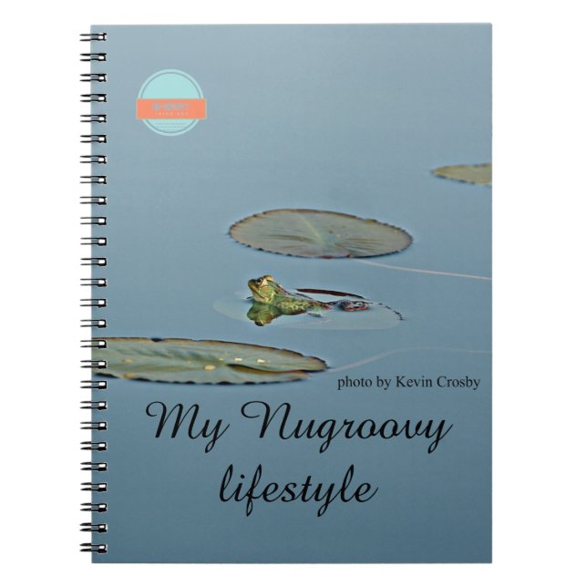 Green and blue frog transitioning to the third age notebook (Front)