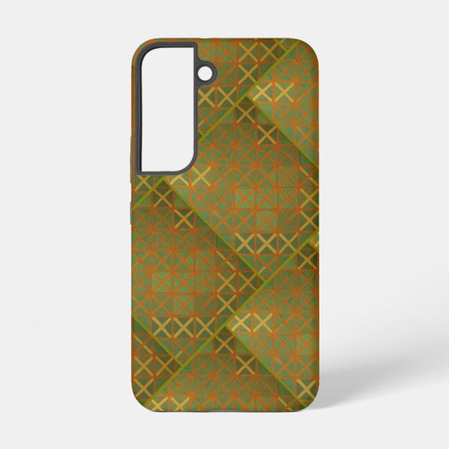 Green And Blue Geometrical Abstract Samsung Galaxy S22 Case (Back)
