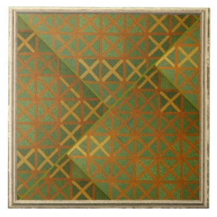 Green And Blue Geometrical Abstract Tile