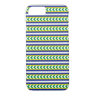 Green and blue Latvian Latgale Ethnic Folk art Case-Mate iPhone Case