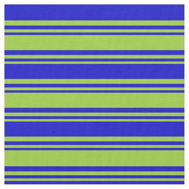Green and Blue Lines Fabric (Close Up)