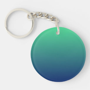 Green and blue ombre key ring