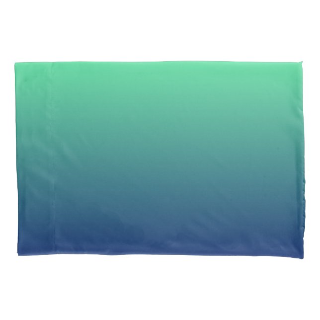 Green and blue ombre pillowcase (Front)