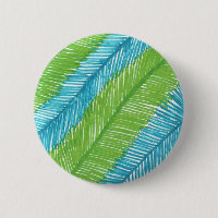 Green and Blue Palm Leaves Pattern