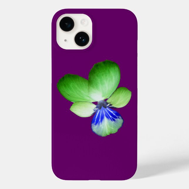Green and Blue Pansy Case-Mate iPhone Case (Back)
