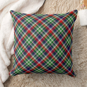 Green And Blue Plaid  Cushion