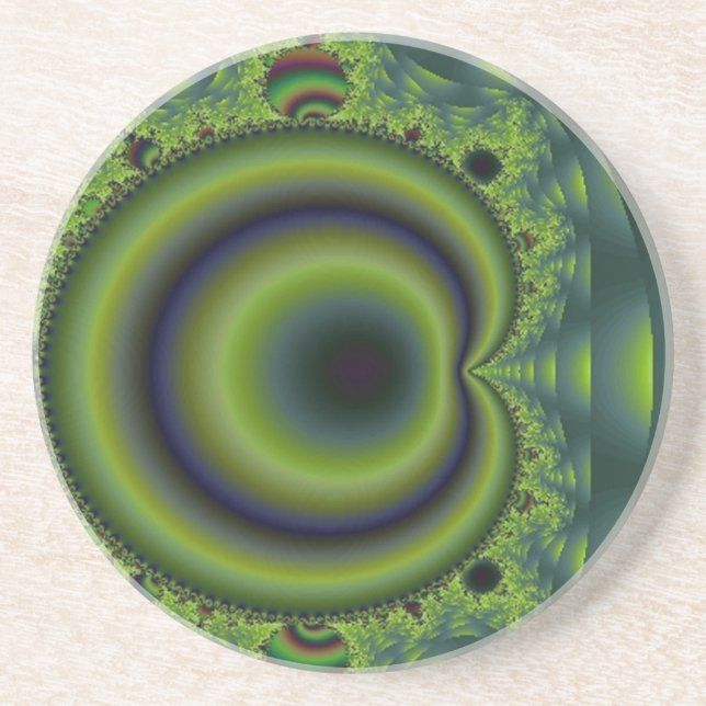 Green and Blue Puncture Coaster (Front)