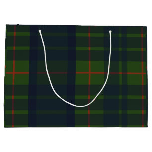 Green and Blue Red Tartan Plaid Scottish Plaid Large Gift Bag