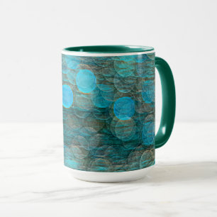 Green and Blue Solid Circles Mug