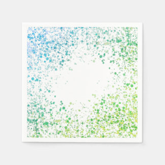 Green and Blue Splatter Napkin