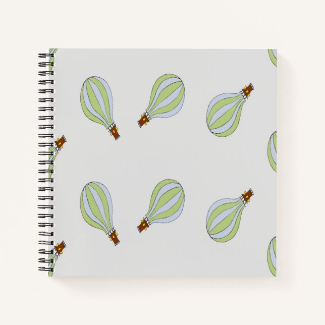 Green and blue stripe parachute notebook (Front)