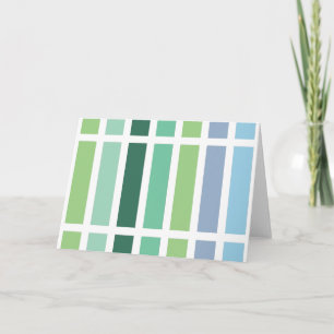Green and Blue Stripes Card